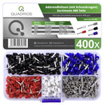 Quadrios 22C482 Ferrule Set 400 Pcs High-Purity Copper Tin-Coated