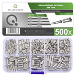 Quadrios 22C484 Ferrule Set Uninsulated 500 pcs High-Purity Copper