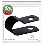 Quadrios 22CA159 Fastener Screw Fixing Clamp Set Black Ø 19mm Max