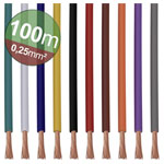 Quadrios 22CW002 Stranded Wire Assorted 10 Colours 0.25 mm² Copper