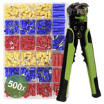 Quadrios 22T011 Cable Stripper Set 0.25-6 mm² Crimp Cutter 500 Part Set