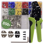 Quadrios 22T014 Crimper Set: Carbon-Steel 0.25-6 mm² 850 Parts