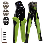 Quadrios 22T015 Crimper Set for Ferrules PV Connectors Carbon-Steel