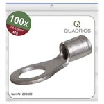 Quadrios 23C502 Ring Terminal 2.5mm² 5.3mm Ø 100 pcs Non-Insulated