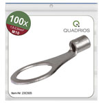 Quadrios 23C505 Ring Terminal 2.5mm² 10.5mm Ø 100pcs Non-Insulated