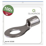 Quadrios 23C508 Ring Terminal 4mm² 6.5mm Hole 100pcs Non-Insulated