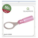 Quadrios 23C520 Ring Terminal 1.5 mm² Red 50 Pcs Heat Shrink Tubing