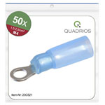 Quadrios 23C521 Ring Terminal 50pcs 2.5mm² 4.3mm Hole Ø Blue Insulated