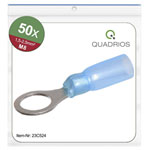 Quadrios 23C524 Ring Terminal 2.5mm² 8.5mm Hole Insulated Blue 50 pc