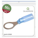 Quadrios 23C525 Ring Terminal 2.5mm² 10.5mm Hole 50pcs Blue Insulated