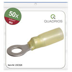 Quadrios 23C528 Terminal 6mm² 6.5mmØ Yellow Insulated 50pcs