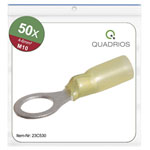 Quadrios 23C530 Ring Terminal 50 pcs 6mm² Ø10.5mm Yellow Insulated