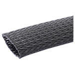 Quadrios 23CA208 Braided Hose Black Polyester Flexible Weather-Proof 1m