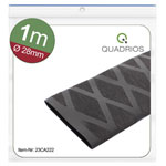 Quadrios 23CA222 Heatshrink Tubing Black 28mm 2:1 Shrinkage 1m