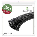 Quadrios 23CA230 Braided Hose Black Polyester 9-10mm 3m Protect Cables