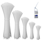 Quadrios 23CA241 UV-Proof Cable Ties White 520 pcs With Adhesive Base