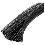Quadrios 23CA249 Braided Hose Black Polyester 50-51mm Temp 155°C Per Metre