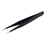 Quadrios 23EC151 ESD Tweezers Pointed Anti-Static High-Strength Steel