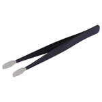 Quadrios 23EC156 ESD Tweezers Flat Tip Non-Magnetic Antistatic Coated