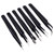 Quadrios 23EC157 Tweezers Set Antistatic ESD Stainless Steel 6-Piece