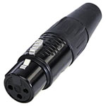 Rean RC3F-B XLR Connector 3-Pin Socket Straight 1pc
