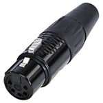 Rean RC5F-B AV XLR Connector Socket Straight 5 Pins 1pc