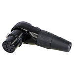 Rean RC5FR-B XLR Connector 5-Pin Right Angle Audio Connector