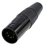 Rean RC5M-B XLR Connector Plug 5 Pins 1pc Straight Design