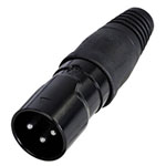 Rean RCX3M-Z-001-1 XLR Connector Plug 3 Pins Straight 1pc