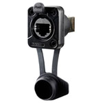 Rean RRE8F-Z-010-0 AV RJ45 Feedthrough IP65 Airtight Socket Black 100 pcs