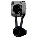 Rean RRX3M-Z-012-1 XLR Connector 3-pin Metal IP65 Black Mount 1pc