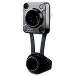 Rean RRX5M-Z-012-1 AV XLR Connector 5-Pin D-Shaped Flange IP65 Black 1pc