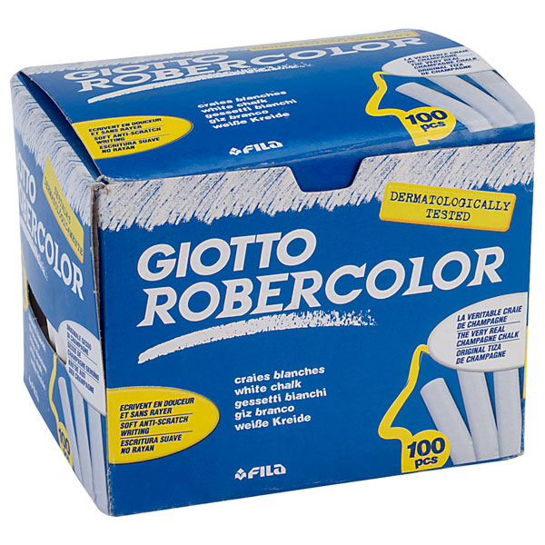 Box 100 Giotto Colour Chalks Assorted Chalk Sticks Blackboard Art Craft School 