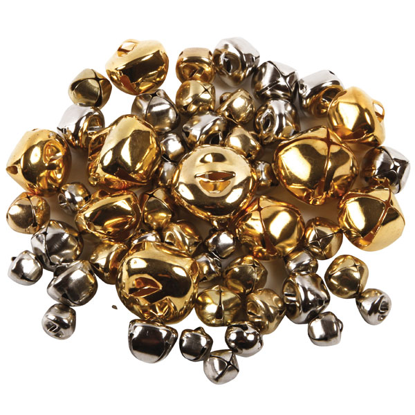 Artstraws Jingle Bells, Gold & Silver, 5 sizes 10- 25mm | Rapid Online