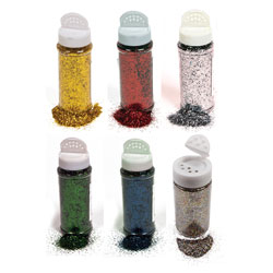 Artstraws 6 Glitter Shaker Jars, Assorted Colours