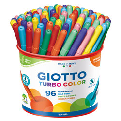Giotto 521500 Turbo Colour Fibre Pens Pot 96