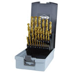 RUKO 250215TRO Twist Drill Set 25-Piece HSS-G TiN Coated 1-13mm