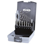 RUKO 259004RO Hand Tap Set M3-M12 DIN 352 15-Piece HSS FLOWSTEP®