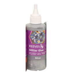 100ml Glitter Glue - Silver