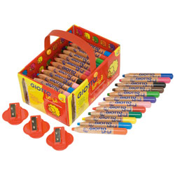 Giotto 461300 Bebe Large Pencils & Sharpeners - Pack of 36