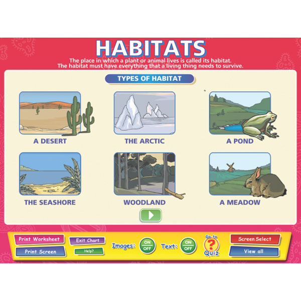 Animals and Habitats Interactive CD | Rapid Online