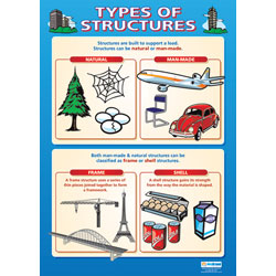 Types of Structure Wall Chart Poster