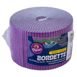 Bordette P0037334 Violet Colour Precut Corrugated Paper Border Trim 57x7500mm