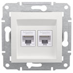 Schneider Electric EPH4870121D Asfora RJ45 socket CAT 6 white IDC 연결