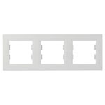 Schneider Electric EPH5800321D Asfora 3-way cover frame white RAL 9003