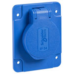 Schneider Electric PKS61B Wet room Schuko Socket blue lid IP54 back blue