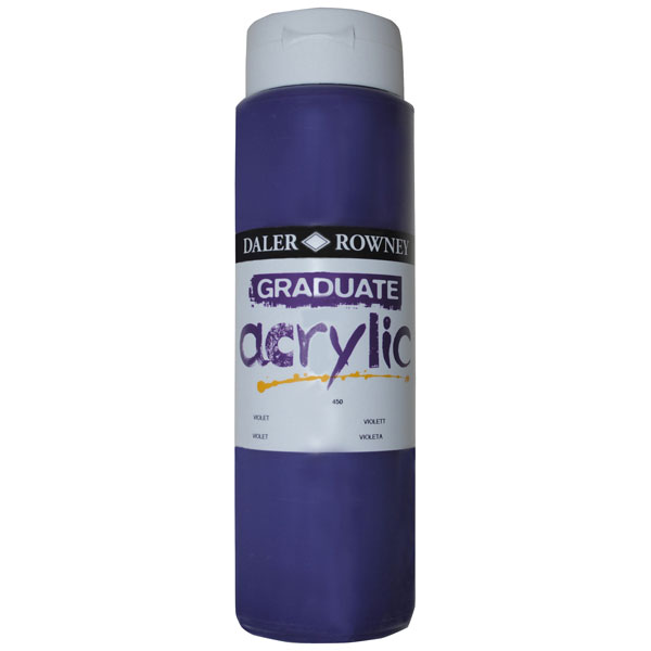 Daler Rowney 123500450 Graduate Acrylic Paint 500ml Violet