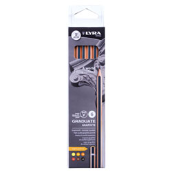 Lyra 1171061 Graduate Graphite Box Artistic Drawing Pencils 6 Piece