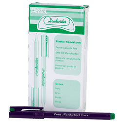 Pentel S575M-D Handwriting Pens Green - Pack of 12