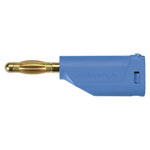 Schützinger DI FK 15 L Au/BL Spring-Loaded Plug 4mm Pin Blue 1pc